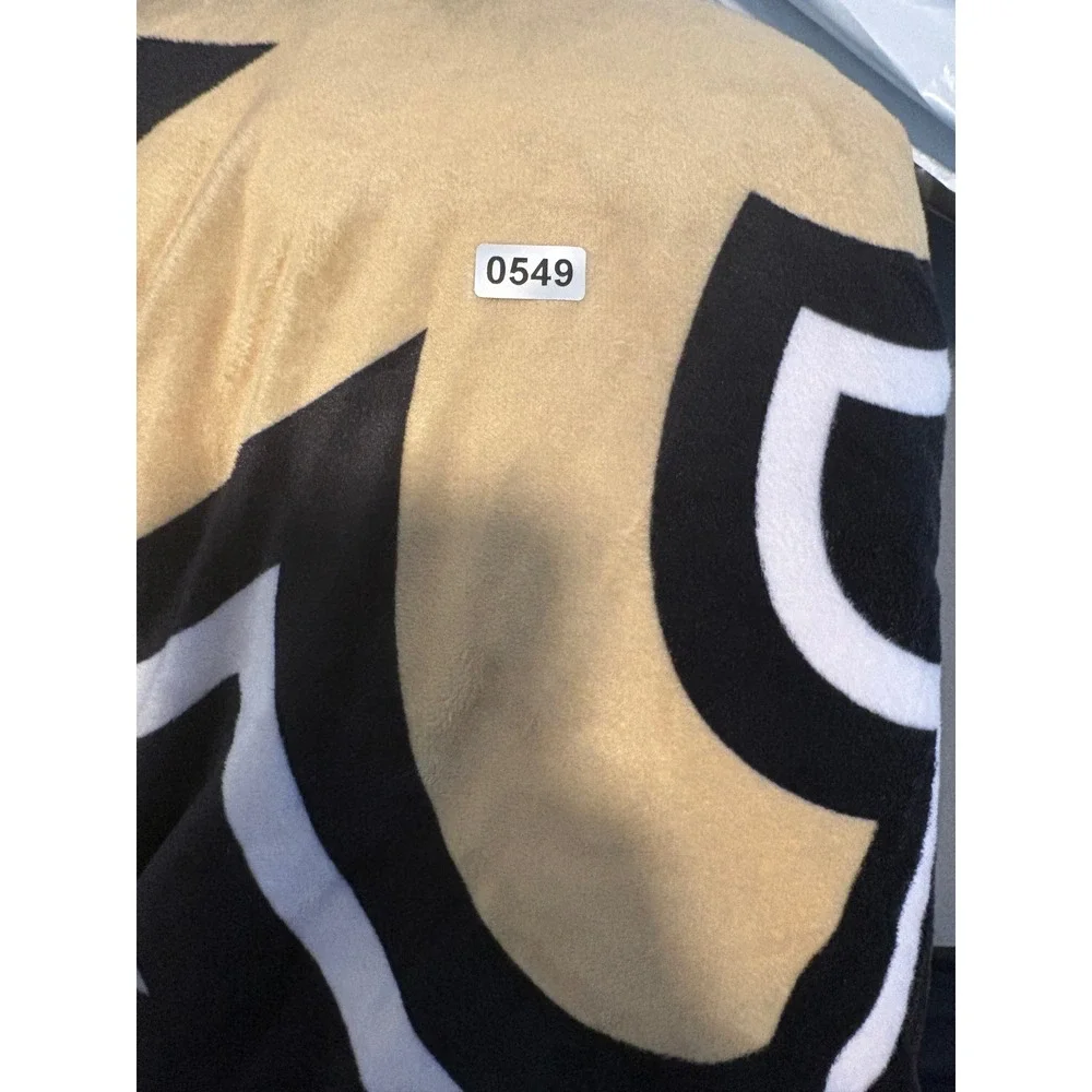 NFL New Orleans Saints Oversized Hooded Blanket Sweatshirt Grey Camo Sherpa